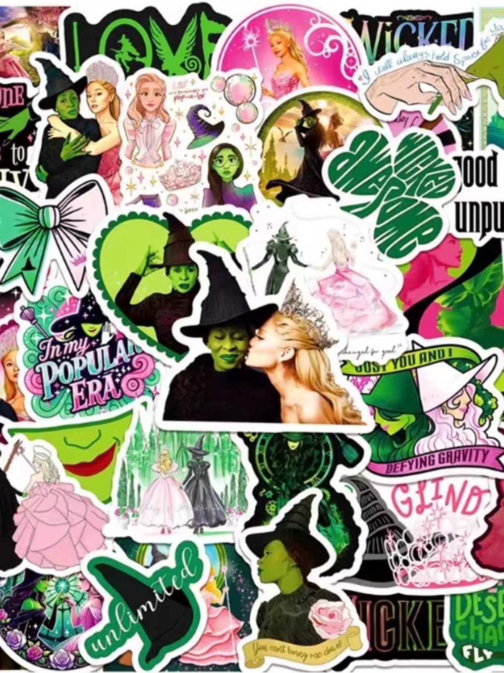 WICKED Ariana Grande Stickers, pack of 50